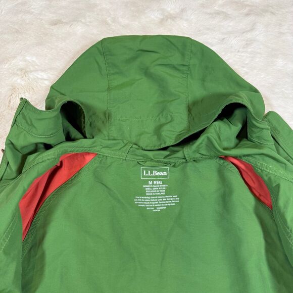 L.L.Bean Womens Colorblock Aztec Southwestern Hooded Anorak Windbreaker Sz M - Picture 6 of 9